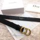 AAA Quality Dior Black Leather Belt Yellow Gold Buckle (3)_th.jpg